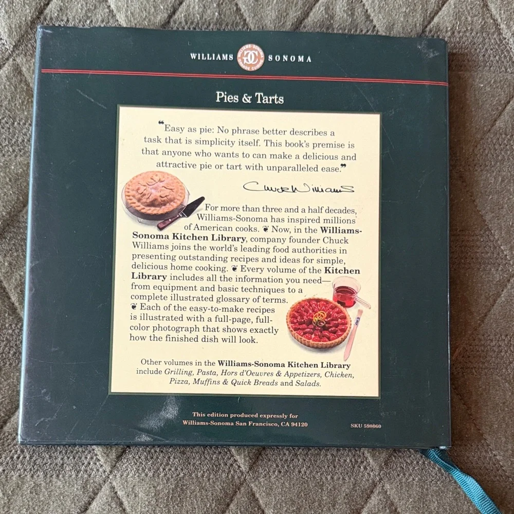 Williams Sonoma Pies & Tarts Recipe Book with Colorful Cover
